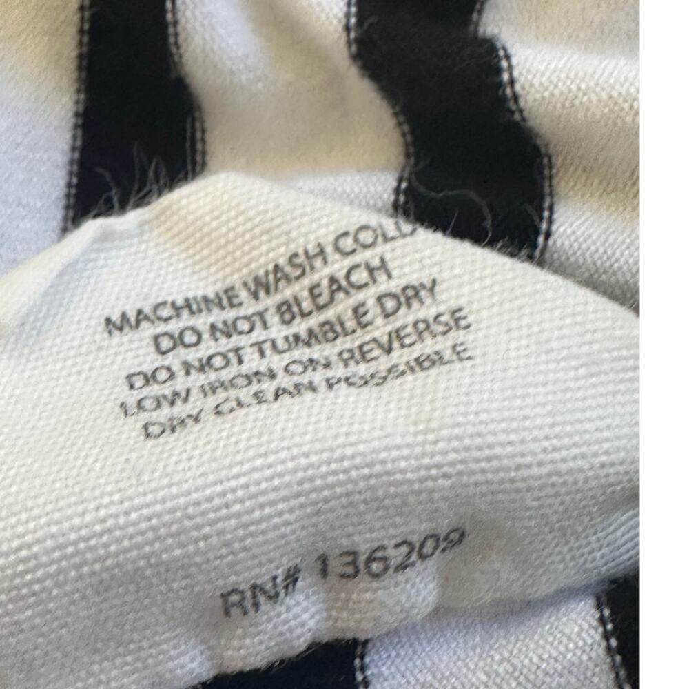 HATCH Perfect Long Sleeve Tee Striped Size 1 Small Black White Maternity Top - Picture 6 of 7
